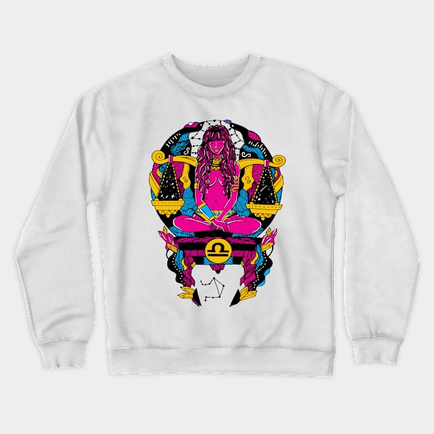 CMYK Libra Beauty Crewneck Sweatshirt by kenallouis